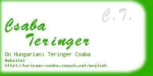 csaba teringer business card
